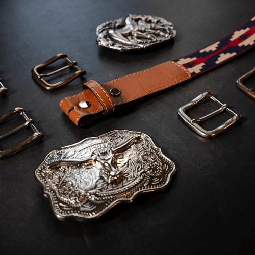 Interchangeable Handmade Woven Polo Belt - Guarda Pampas Design, Crafted from Full Grain Leather4