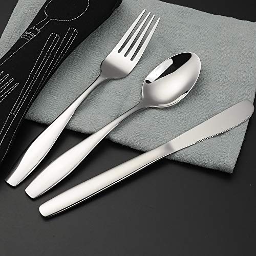Gitany 6-piece Travel Camping Cutlery Set of 2, Stainless Steel Hiking Cutlery - Image 5