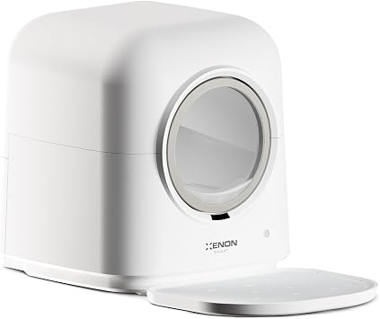 Xenon Smart Smart Automatic Cat Toilet Remote Control UV Sterilization and Sensor Sand Container with Mobile App (Removable Sand Mat+4 Fragrance Tablets+40 Garbage Bags with Gifts) X8620