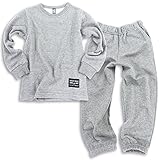 [ブギーショック] (13000) 無地スウェットスーツ/上下セットアップ/キッズパジャマ/男女兼用/ルームウェア/ 160cmグレー