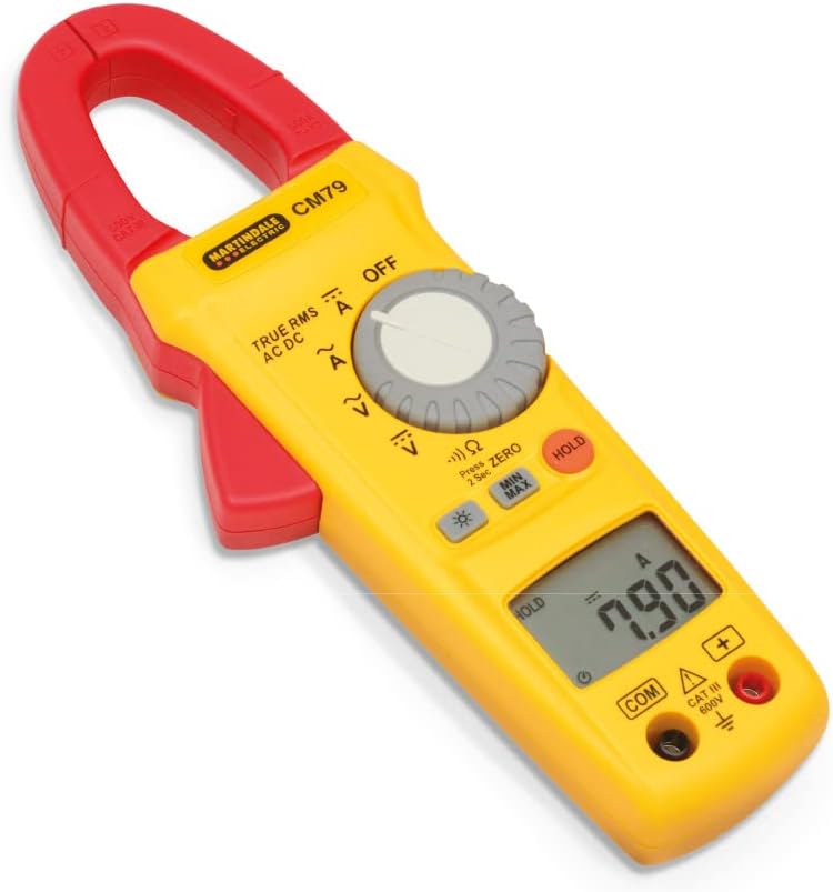 Martindale CM79 600 A AC/DC Auto Ranging True RMS Clamp Meter,Yellow