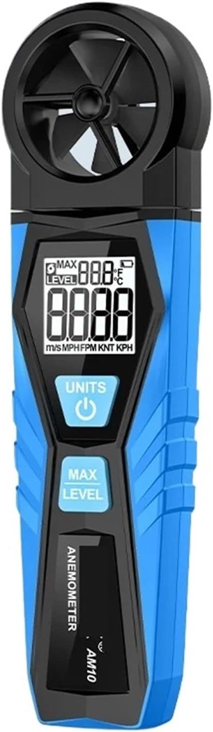 Digital Anemometer Wind Speed Gauge Meter Five Modes Rotate Wind Speed Temperature Tester Meter Unit Switch Anemometro