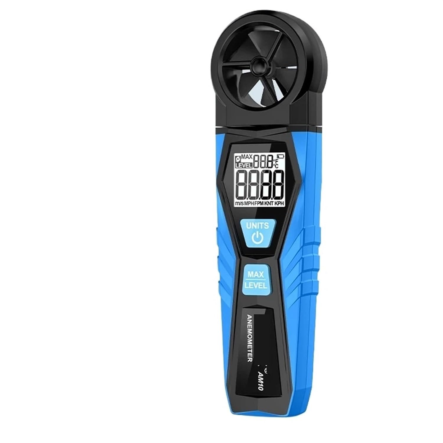 Digital Anemometer Wind Speed Gauge Meter Five Modes Rotate Wind Speed Temperature Tester Meter Unit Switch Anemometro
