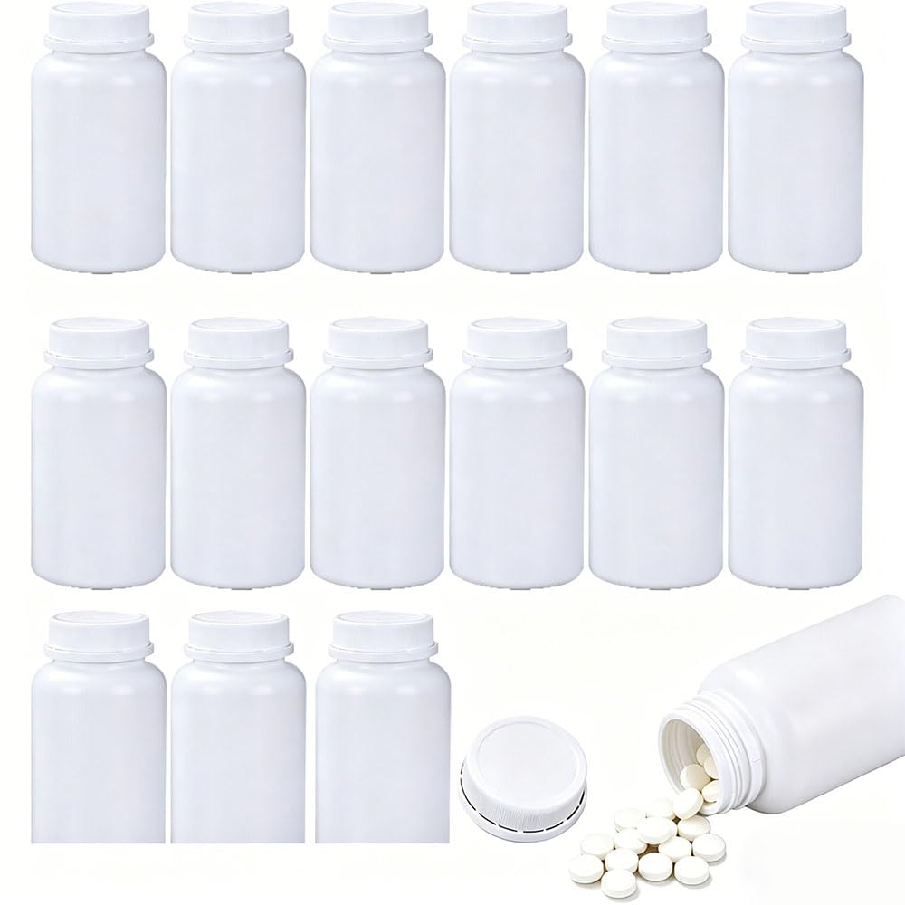 100PCS 30-200l Leere Kunststoff Weiß Medikamente Dichtung Flaschen Feste Pulver Medizin Pille Fläschchen Reagenz Verpackung Kapseln Festes Pulver Reagenzlagerung Container (80ML)
