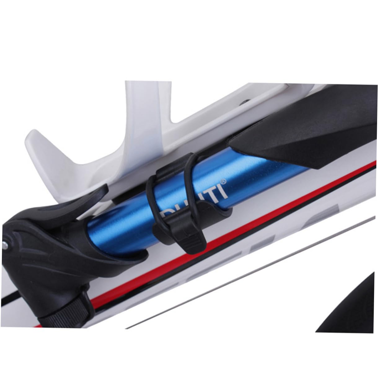 ibasenice 2sets 5pcs Durable Bike Pump Mount with Silicone Wrap Band Inflator Retaining Bracket for Easy Installation Bicycle Frame Lightweight and Weather Resistant Fixing Clips Black 5pcs*2