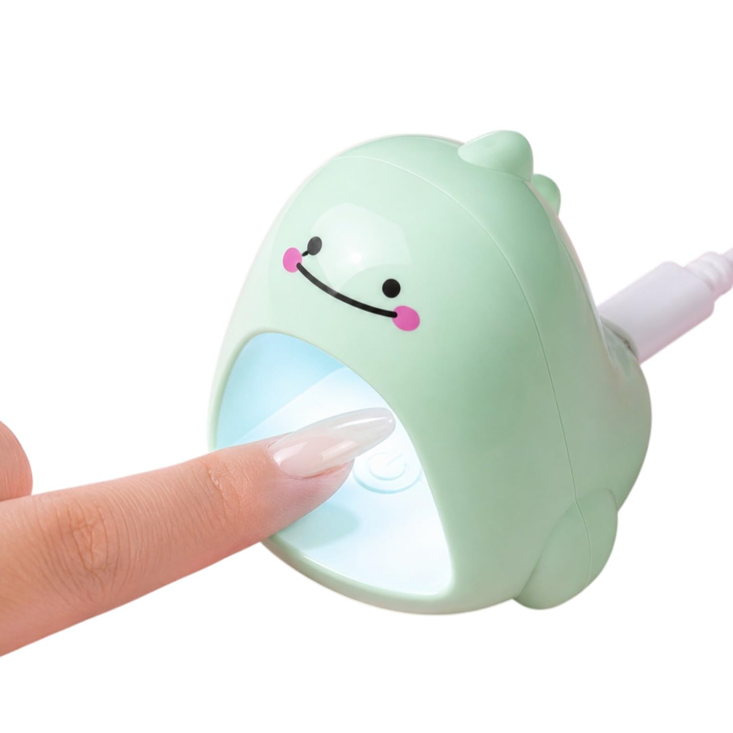 Mini Dinosaur Design UV LED Nail Lamp | USB Plug-in Fast Curing Portable Nail Dryer for Single Finger | 2 Timer Settings DIY Nail Art Tool for Gel Nail Polishes, Home, Travel & Salon Manicure-image-37