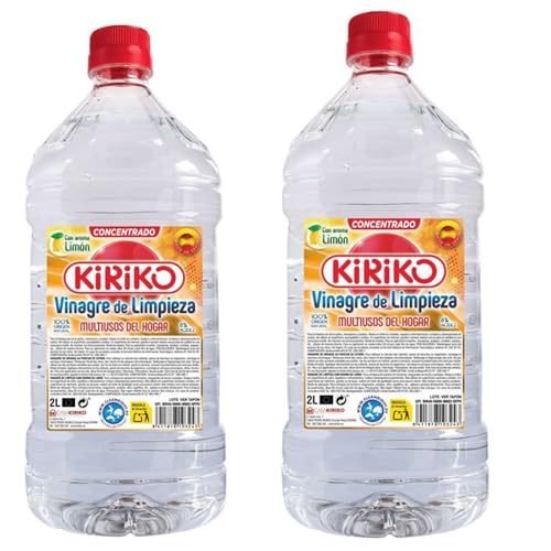 Vinagre de Limpieza Concentrado con Aroma a Limón, Multiusos del Hogar, Antical, Antigrasa, 100% Natural, 2L