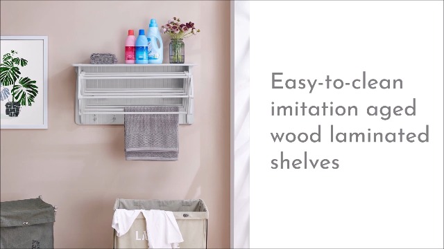 Amazon.com: Danya B. Wall Mount Retractable Accordion Drying Rack