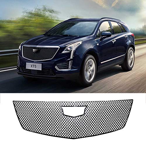 Youngercar Grille Cover For Cadillac Xt5 2017-2022 Accessories Abs Painted Gloss Black Front Mesh Grill Protector Trim #TOP1