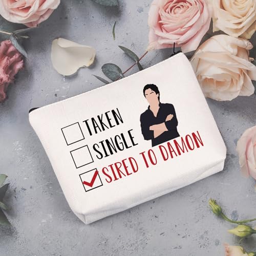 Vampire Inspired Gift Vampire Fans Gift Taken Single Sired to Damon Makeup Bag for Women Girls Team Damon Gift (Sired to Damon Bag) - Image 3