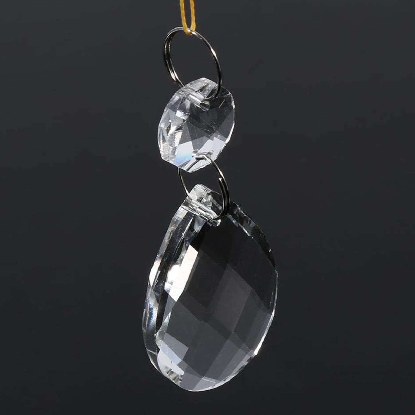 Lampadario Triplo Cromato Con LED E Sfera Trasparente - Gica - Foto 4