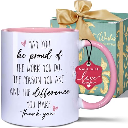 Koouyiedy Thank You Mug Gift for Employees Coworker Colleague, May You Be Proud of the Work You Do...