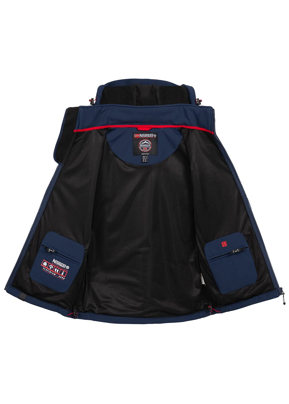 Geographical Norway Tacebook Men - Chaqueta Softshell Hombres Impermeable Con Capucha - Chaqueta Outdoor Cortavientos Resistente - Senderismo Esquí Otoño Invierno Primavera