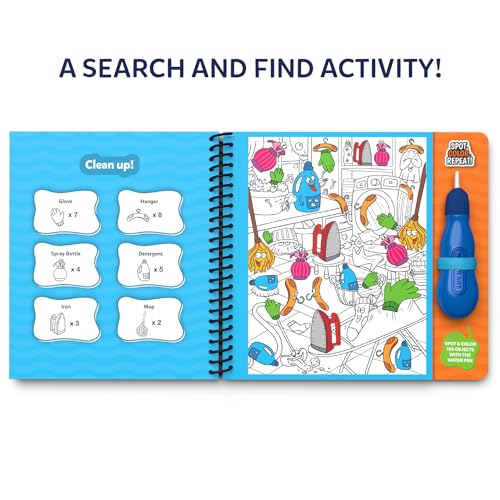Image of Skillmatics Reusable Search & Find Book - Water Spotter, Mess-Free, Fun Learning Activity, Travel Toy, Gifts for Boys & Girls Ages 4, 5, 6, 7, 8