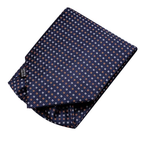 Image of Hi-Tie Silk Ascot for Men Self Tie Men's Cravat and Flower Lapel Pin Handkerchief Cufflinks Set for Wedding Party