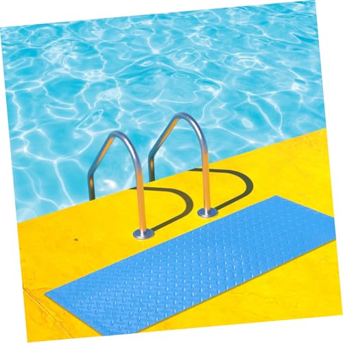 Alfombrilla antideslizante para escalera de piscina azul miniatura 6