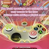 PlayVital Pokrowiec Ochronny do Xbox Series X S Kontroler,Akcesoria Pokrowiec Silikonowy do Xbox Core z Nakładkami Joystick i Naklejkami-Czarny, Wzór MonoEye MonsterRóżowy,Wzór MonoEye Monster