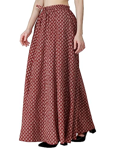Image of Sttoffa Cotton Printed Women Wear Maxi Long Skirt 40 inch inch Full Length