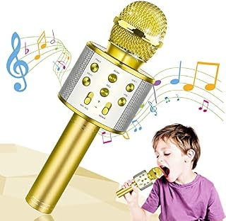 LETS gooarz Karaoke Wireless Microphone Bluetooth Handheld Microphones for Kids Boys Girls Learning Toys Speaker Karaoke Machine