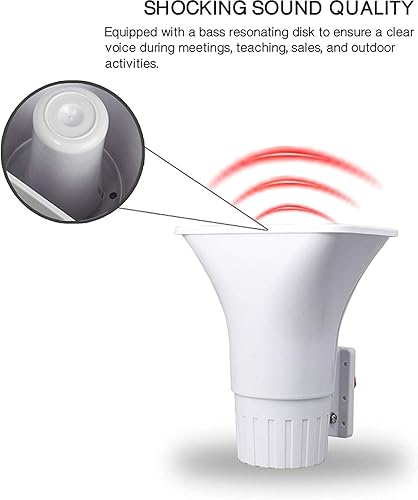 Miniatura 5 de KLLsmDesign Sirena de bocina con cable de doble tono con soporte, sistema de advertencia de voz fuerte de 130 dB para automóvil, camión, hogar,