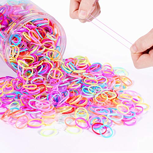 HOYOLS Small Elastics Hair Ties 10 Colored Mini Rubber Bands for Hair Ponytail Holders Hairband for Girl 1500 pcs - Image 3