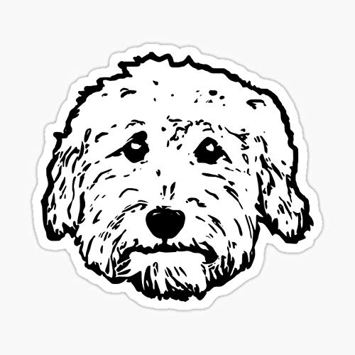 Goldendoodles! Labradoodles - Any Adorable Doodle Dog in Black and White Sticker - My STICKER Design - Sticker Graphic