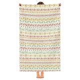 Gyapuk 2023,Striped Shapes，Oversized Beach Towel,Triangles Mexican Print,Extra Large Big Pool Swim