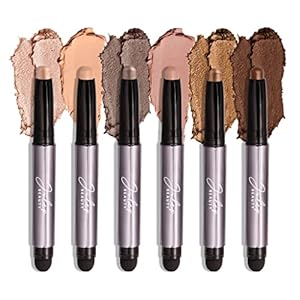 Julep Eyeshadow 101 Palette-Style Crème-to-Powder Waterproof Eyeshadow Sticks – Bold Basics – Long-Lasting, Crease-Proof, 6 Piece Eyeshadow Set with Built-in Smudger