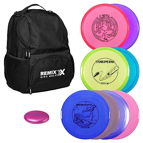 Remix Disc Golf Starter Backpack + 8-Disc Set