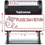 Toplusesse Please Sign and Return Stamp Self Inking Rubber Business Stamp Office Self Inking Return to Sender Message Stamp Office Supplies- Red Ink