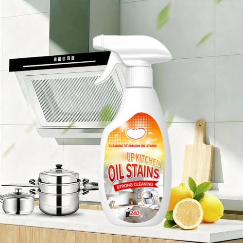 Fiell Heavy Oil Cleaner Stain,Cleanup Kitchen Oil Stains,240ml Effective Multi-Purpose Cleaner For Kitchen,Household,Oven,Stove,Range Hood,Sink (1)