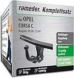 Passend für Ihren OPEL CORSA C, Baujahr 09.00 - 12.09, erhalten Sie diese starre Anhängerkupplung mit 13poliger Elektrik, einer Anhängelast von 1200 kg und einer Stützlast von 50 kg.