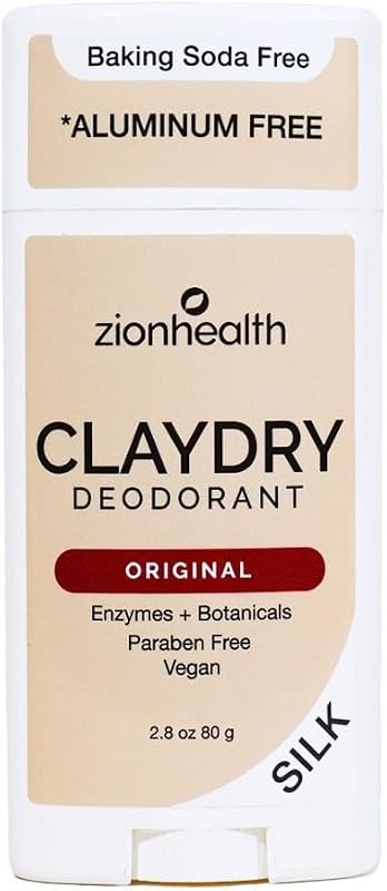 Desodorante em bastão Clay Dry Silk Original Zion Health, 79 g