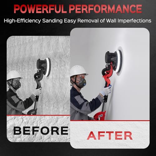 image for IMQUALI Drywall Sander, 2025 Upgraded 8-Amp Popcorn Ceiling Removal To