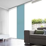 paneles japoneses modernos azul turquesa. Panel japonés amplia gama de modelos, tamizado, color turquesa importado de Reino unido-L, 45 x 260 cm