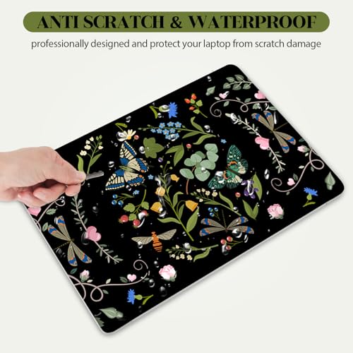 Image of 13 inch 13.3 inch 14 inch 15 inch 15.4 inch 15.6 Inches Laptop Skin Sticker Netbook Decal Vinyl Reusable Notebook Art Protector Cover, Personalized Skin, Dragonfly Butterfly Flower