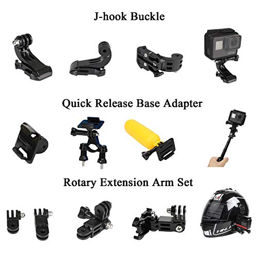 Universal Action Camera Accessory Kit For Gopro Hero 11 10 9 8 7 6 5 Blcak Go Pro Max Insta360 One R/X2/X3 Dji Osmo Action 2 3 Akaso Sony Apeman Sports Cam, Helmet Base Adhesive Tripod Adapter Mount #TOP2