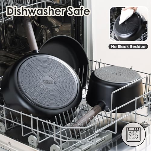 Image of SENSARTE 15Pcs Pots and Pans Set,Nonstick Cookware Sets | Kitchen Set with Stay-cool Handle,All-Stovetop Compatible,Induction Cookware ,Dishwasher Safe ,Oven Safe 550F,PFOA /PFOS Free