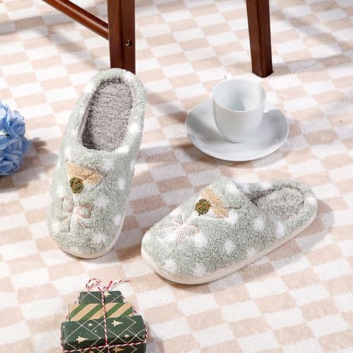 Image of Espresso Martini Slippers for Women Men,Fuzzy Warm Martini Glasses Slippers,Funny Soft Creative Design House Shoes