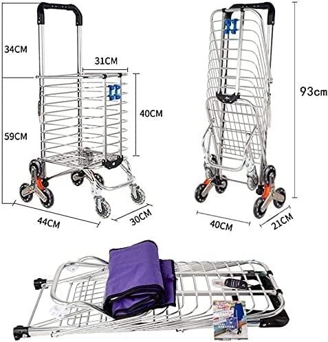 Einkaufstrolley Faltbarer Einkaufswagen-Einkaufswagen, Faltbarer Einkaufswagen, 8-Rad-Treppensteigwagen Aus… – Bild 7