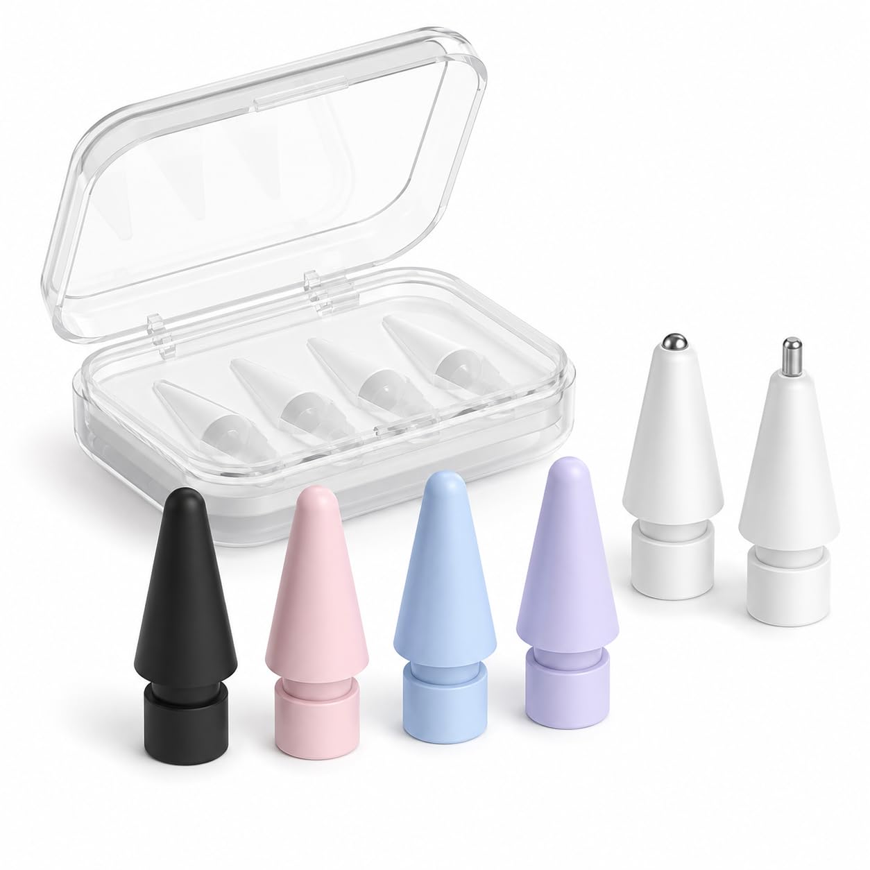 7-Piece Pencil Tip, Pencil Tips, Tip Pencil, Replacement Tips Compatible with Pencil, Pencil Pro, Silver Extended Needle and Round Nibs with Storage Box for Digital Drawing-image-28