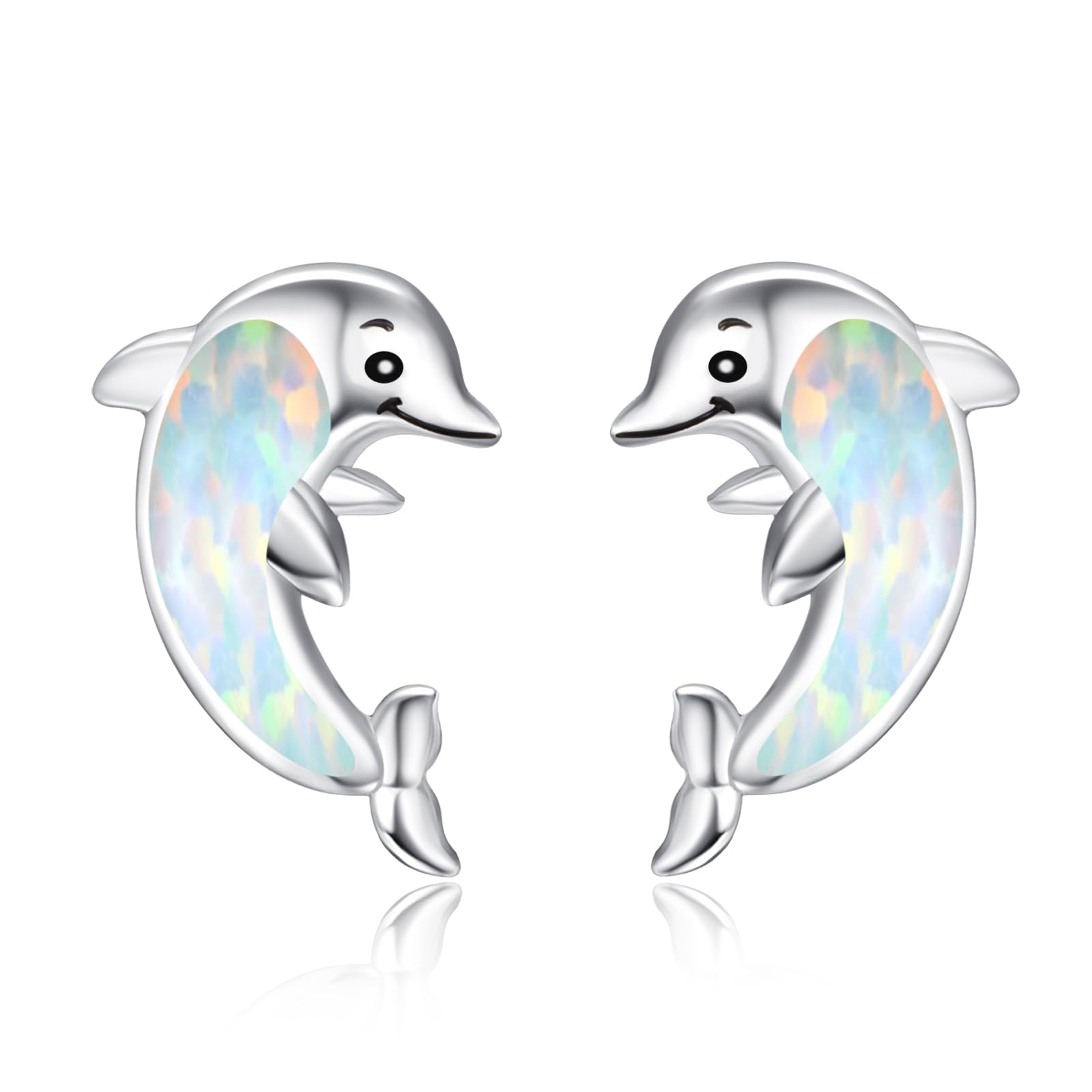 Orecchini Animali In Argento 925 - Delfino, Tartaruga, Gatto, Dinosauro