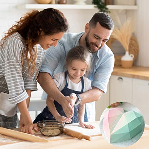 image for phixilin Silicone Mold for Chocolate - Diamond Heart Mousse Cake Mold 