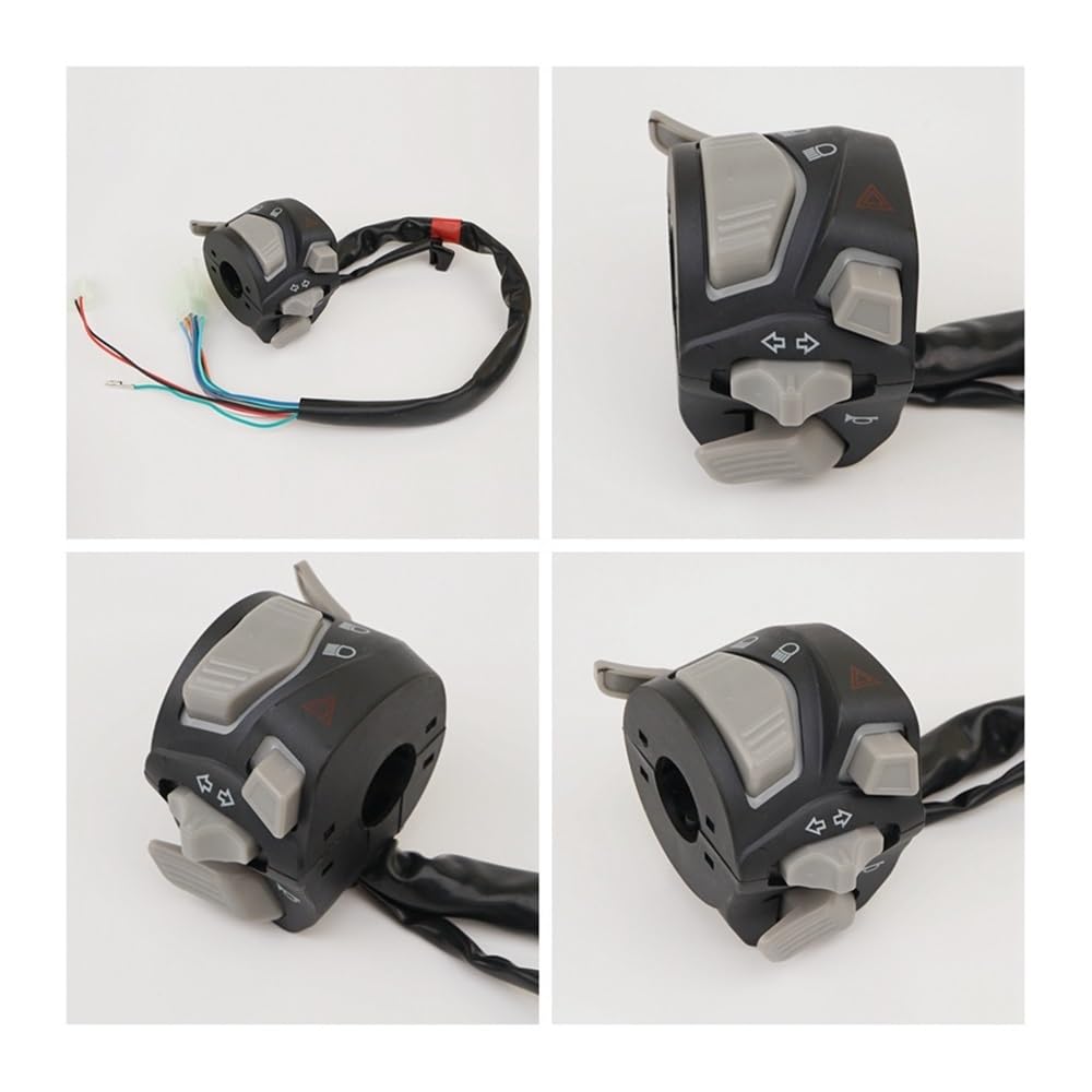 Pulsante interruttore manubri Interruttore Universale Per Manubrio Moto Da 7/8'' 22 Mm, Spia Di Avvertimento, Lampeggiante, Clacson, Pulsante Avviamento E Spegnimento Con LED