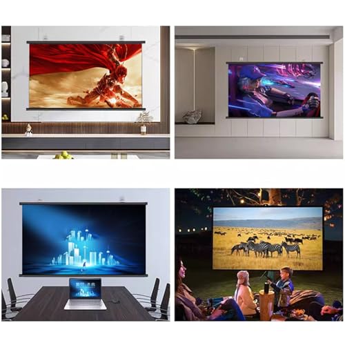Pantalla para proyector con bolsa de transporte, pantalla portátil para películas, sin arrugas, liviana, plegable, para cine en casa, uso interior y exterior (60" 16:9) miniatura 7