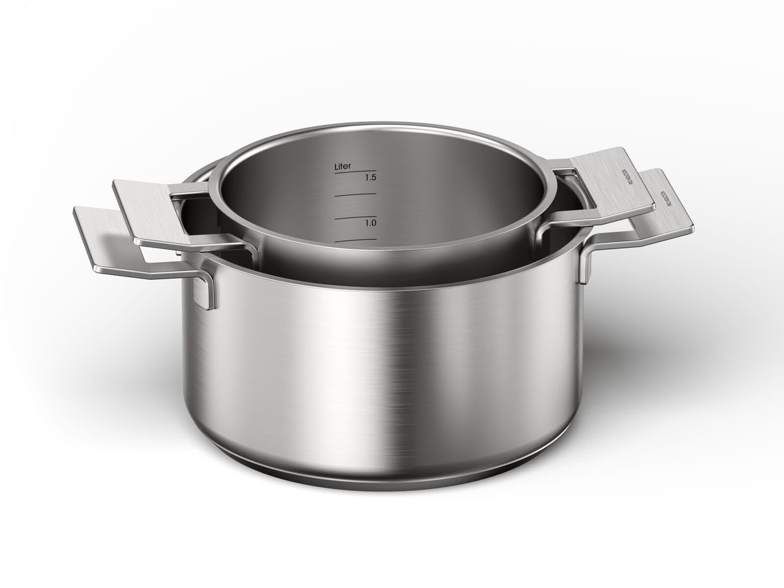 Bosch HEZ9SE040 - Set di 4 utensili da cucina, 3 pentole, 1 padella per fornelli elettrici e piani cottura a induzione, prodotto in Germania
