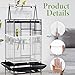 Trinkrittey Bird Cage Seed Catcher White Bird Cage Net Cover Adjustable Birds Cages Netting Seed Catcher Stretchy Birds Cages Guard for Parrot Enclosures