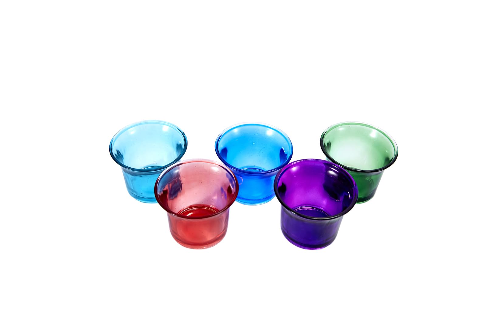 Bell Tent Boutique...Happy Glamping Coloured Glass Pack Of Replacement Votives For Tea Light Chandeliers (20, )
