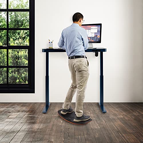 Image of Seville Classics airLIFT Premium Anti Fatigue Wooden Balance Wobble Board Mat w /Massage Points, for Office Standing Desk, Home, Exercise, Therapy, Sports Training, Black, 25 inchW x 13 inchD