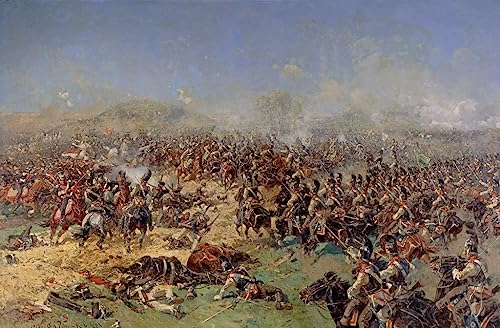 Cuadro sobre lienzo Batalla de Borodino de Roubaud reproducción artística de calidad
